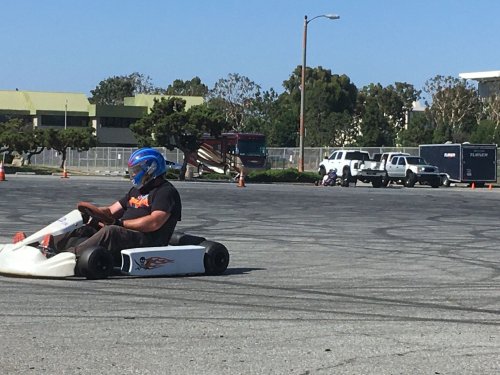 Jonny in go-kart 